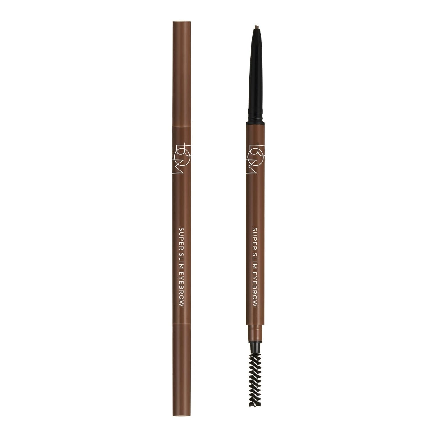 BOM Super Slim Eyebrow 0.1g, Charcoal Brown, 1.5mm Defining Brow Pencil Hard Formula Natural Looking Long-lasting