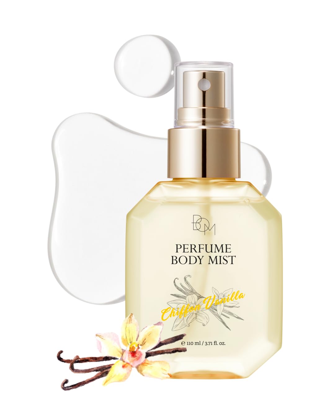 BOM Petit Fig Perfume Body Mist 3.71 Fl Oz, Fig Scented Fine Mist with Hyaluronic Acid, Niacinamide & Vitamin C, Hydrating, Lightweight Spray with Long-Lasting Fragrance, Korean Skincare