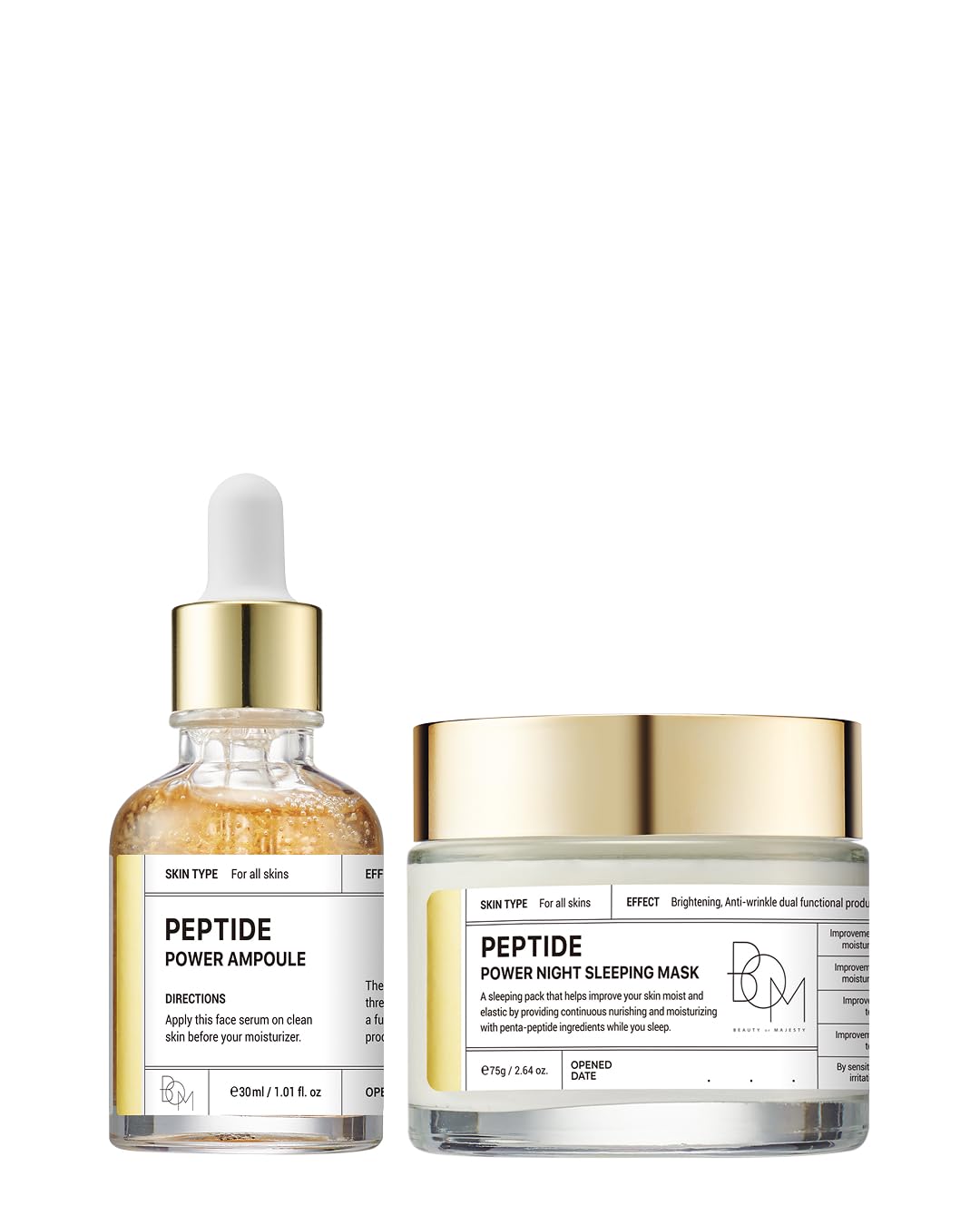 BOM Peptide Power Ampoule & Night Sleeping Mask Bundle