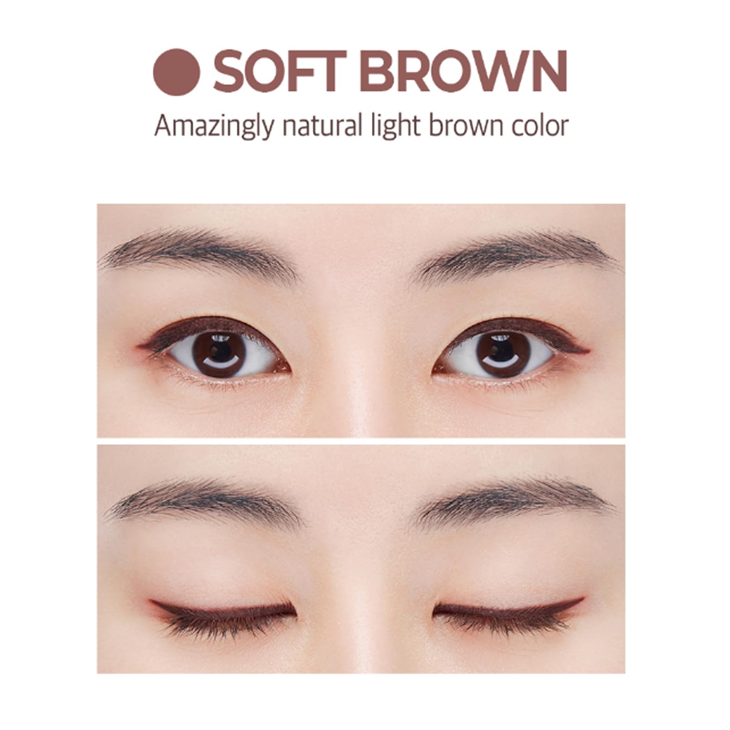 BOM Wonderproof Pen Eyeliner Waterproof Liquid Eyeliner Pen Long Lasting Easy & Quick Drying, Soft Brown