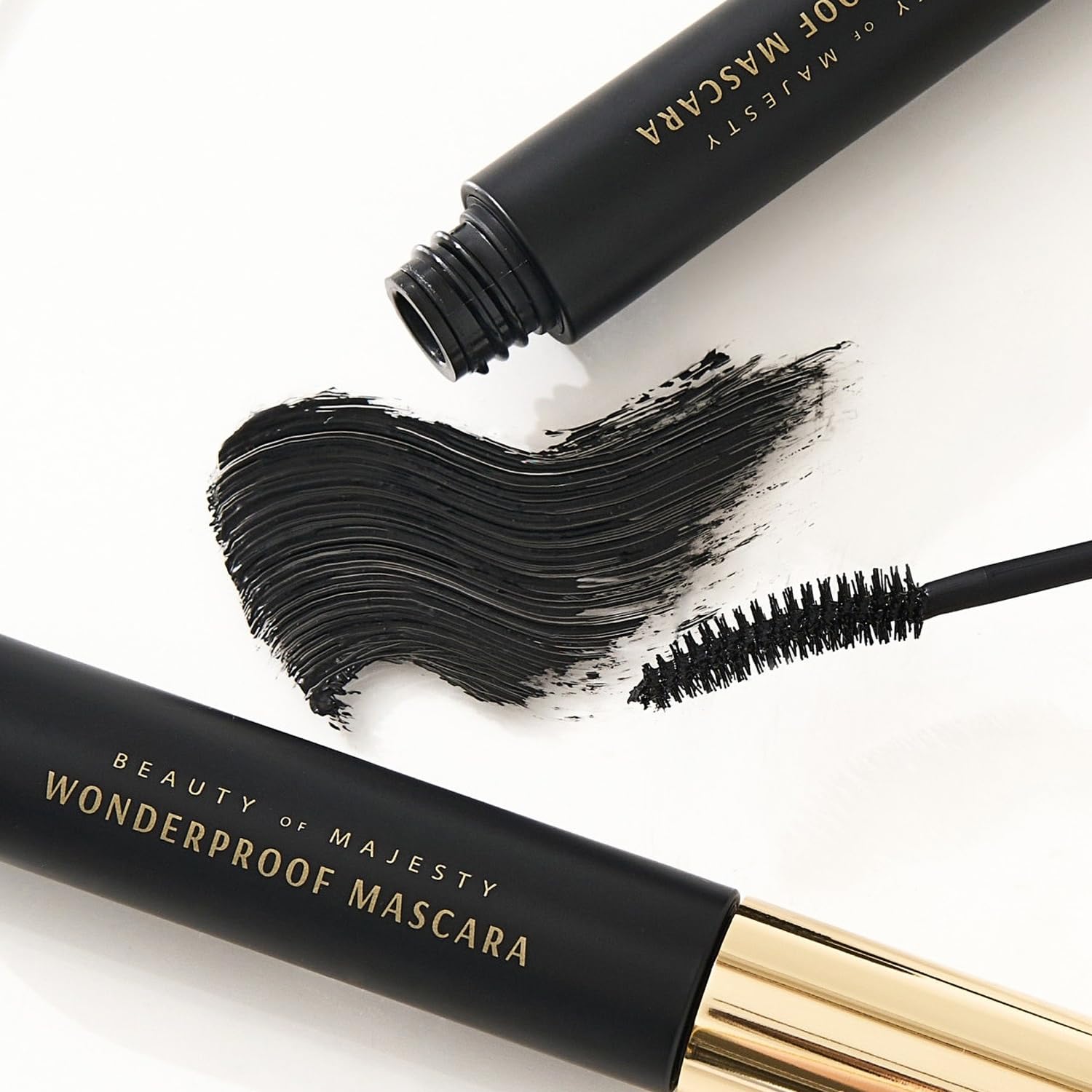 BOM WONDERPROOF Mascara Volumer Curl, Deep Black Color, Eyelash Volumizing Longer Looking Waterproof