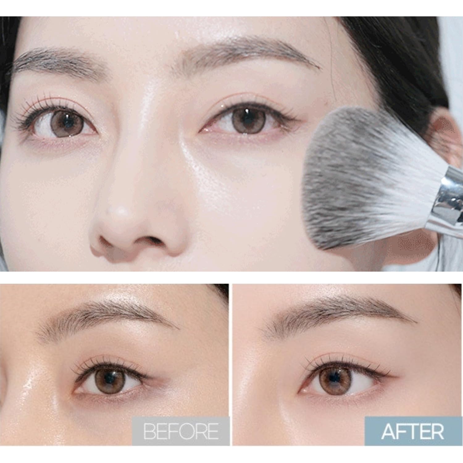 BOM Fixing Flex Powder Pact 7.5g Translucent Pressed Makeup Setting Powder Poreless, Fills Fine Lines