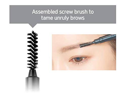 BOM 3 in 1 Triple Edge Eyebrow Pencil with Blender and Spoolie Long Lasting Waterproof