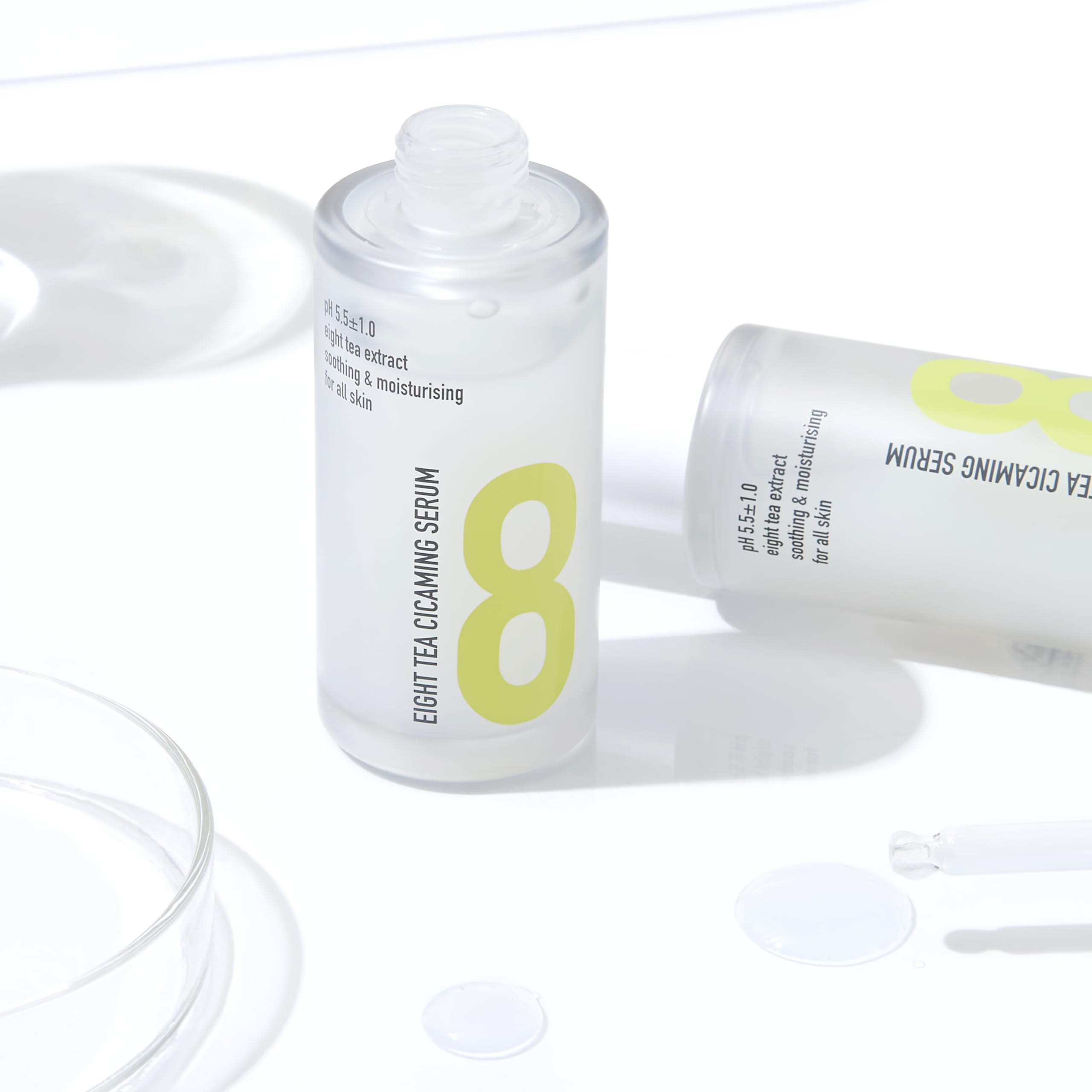 BOM Eight Tea Cicaing Serum 1.28 fl.oz & Water Capsule Cream 1.76 fl.oz Bundle
