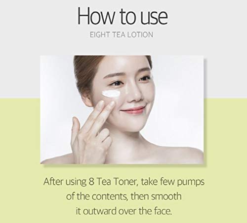 BOM Eight Tea Lotion Natural Face Moisturizer Tea Extract Complex Daily Face Lotion for Sensitive Skin 120mL / 4.05 fl.oz