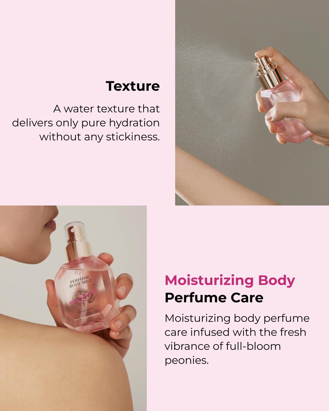 BOM Peony Garden Perfume Body Mist 3.71 fl.oz & Body Lotion 6.76 fl.oz Bundle