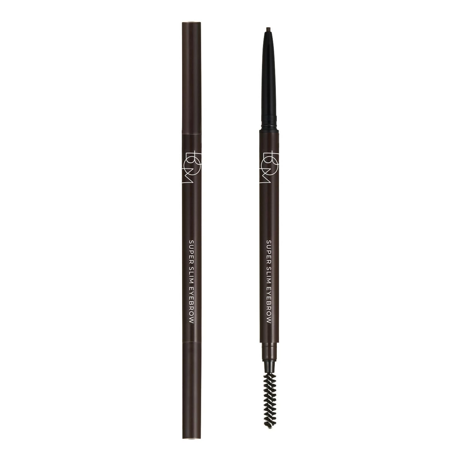 BOM Super Slim Eyebrow 0.1g, Charcoal Brown, 1.5mm Defining Brow Pencil Hard Formula Natural Looking Long-lasting