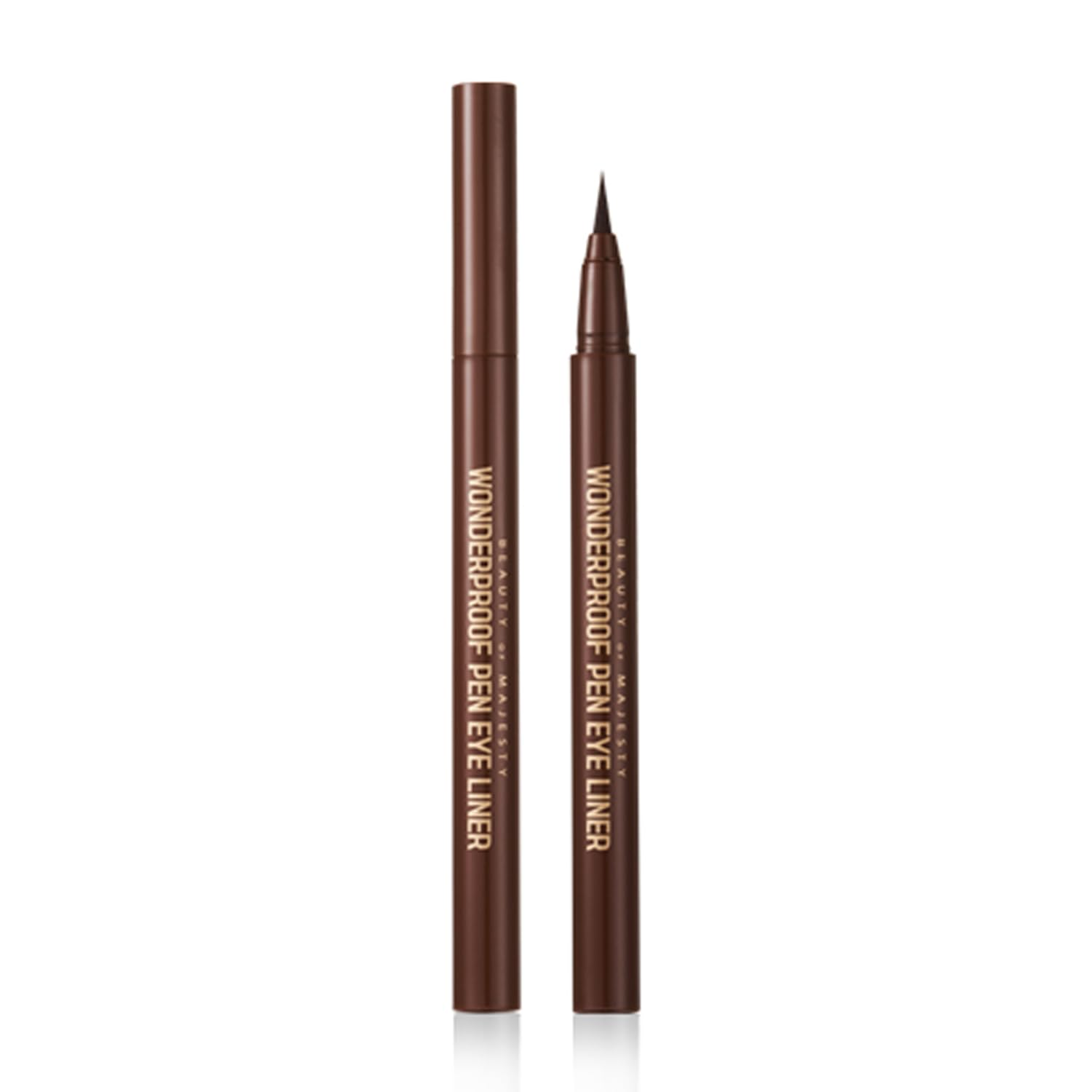 BOM Wonderproof Pen Eyeliner Waterproof Liquid Eyeliner Pen Long Lasting Easy & Quick Drying, Soft Brown