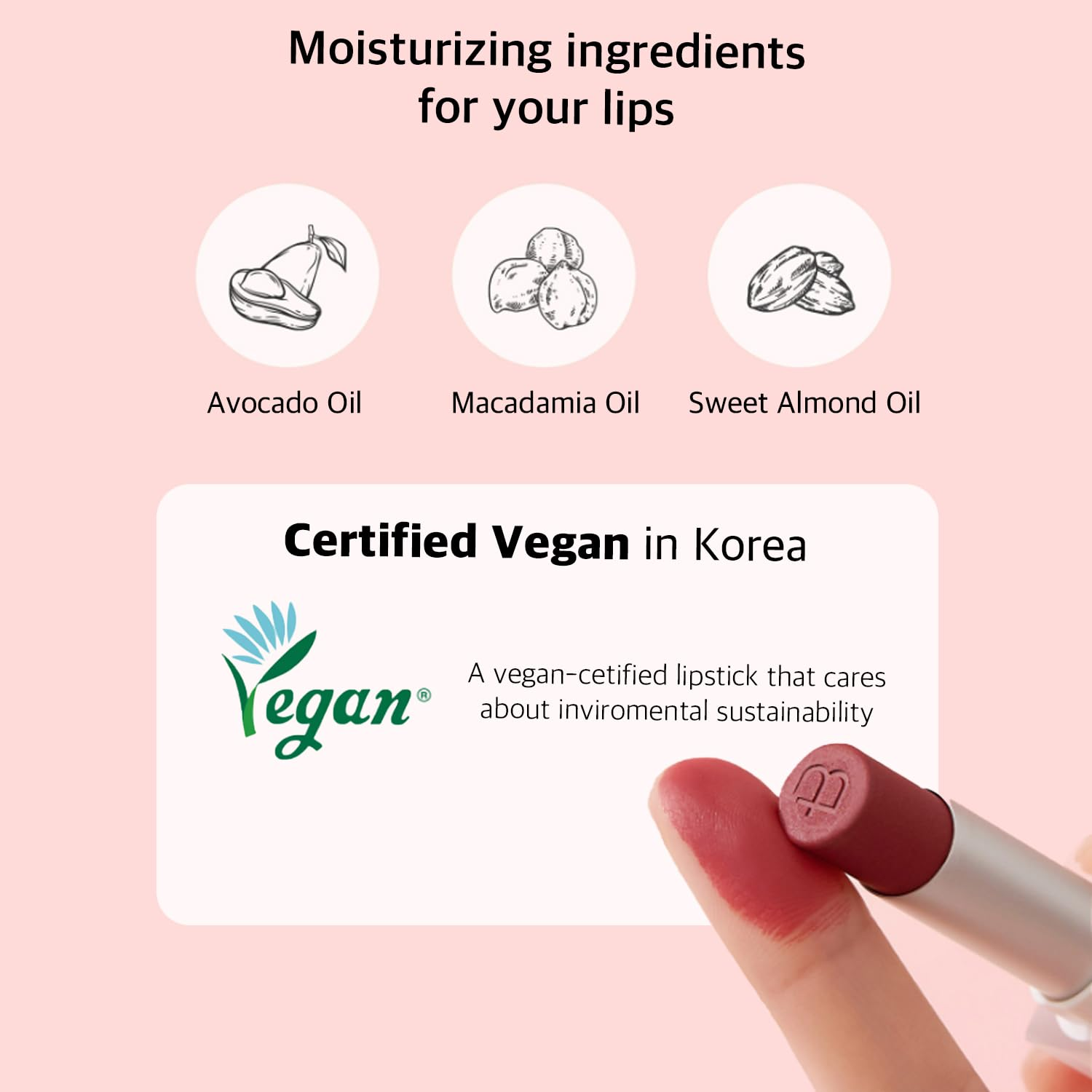 BOM Cloud Blur Touch Lipsticks Light Coral Long Lasting Strong Coral Lipstick Velvet Texture