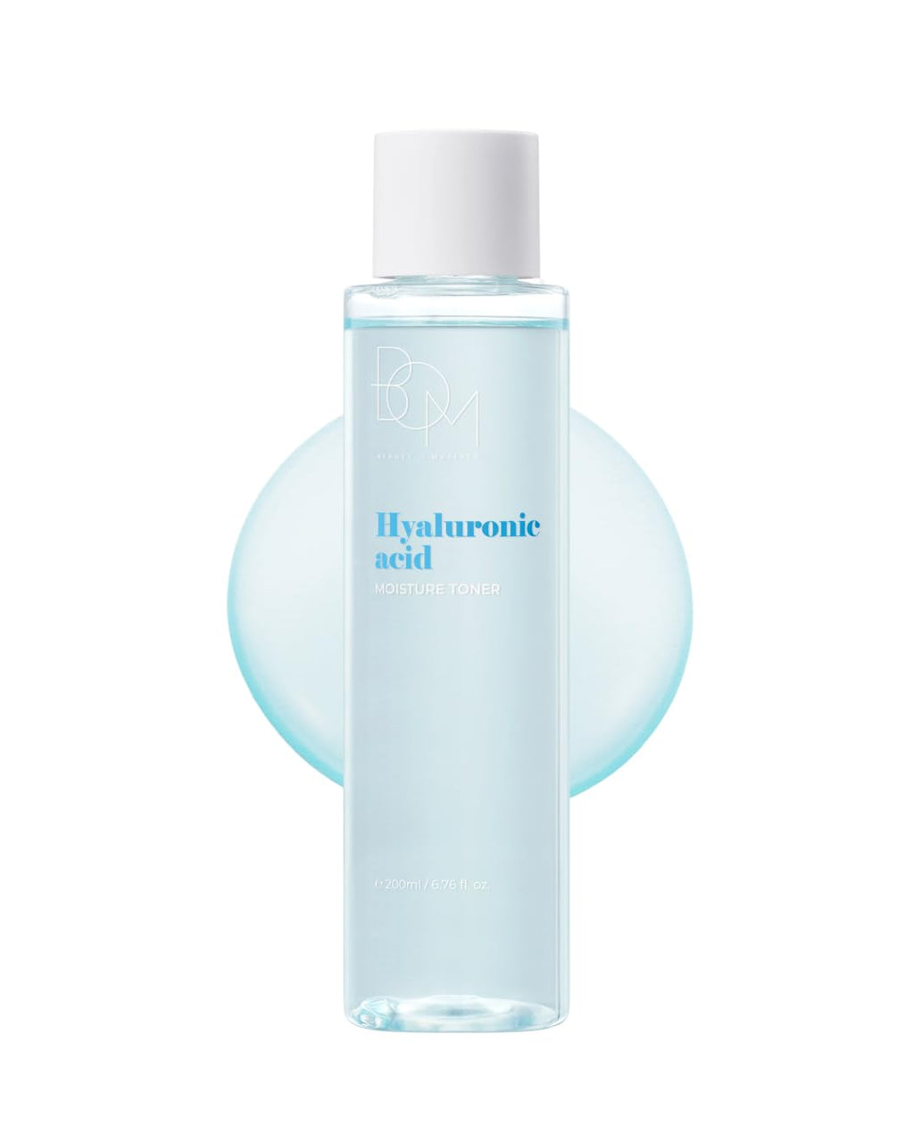 BOM Hyaluronic Acid Moisture Toner 6.76 fl oz, Lightweight Vegan Toner with Vitamins, 72 Hour Hydration Lock, Non Sticky Formula, Hypoallergenic, Sensitive Skin, Korean Skincare