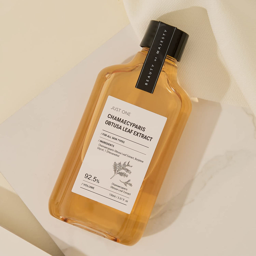 BOM Just One Herbal Extract 150ml 5.07 fl. oz. 92.5% Organic Vegan Facial Toner Alcohol Free for Face, Scalp, Natural Ingredients (Chamaecyparis Obtusa Leaf)