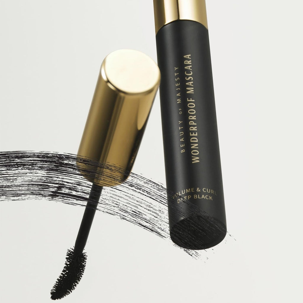 BOM WONDERPROOF Mascara Volumer Curl, Deep Black Color, Eyelash Volumizing Longer Looking Waterproof