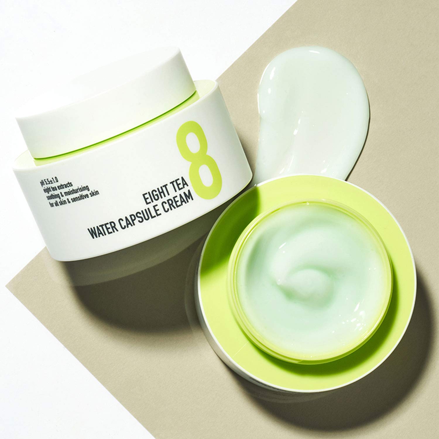 BOM Eight Tea Water Capsule Cream Daily Water full Moisturizer Cream for Face with Ceramide, Panthenol, and Vitamin C 50g / 1.76 oz