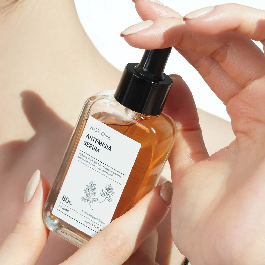 BOM COSMETICS Just One Artemisia Serum 1.01 Fl. Oz, 100% Pure Mugwort Extract, Soothing, Hydrating & Repairing Serum for Sensitive Skin, Korean Skincare