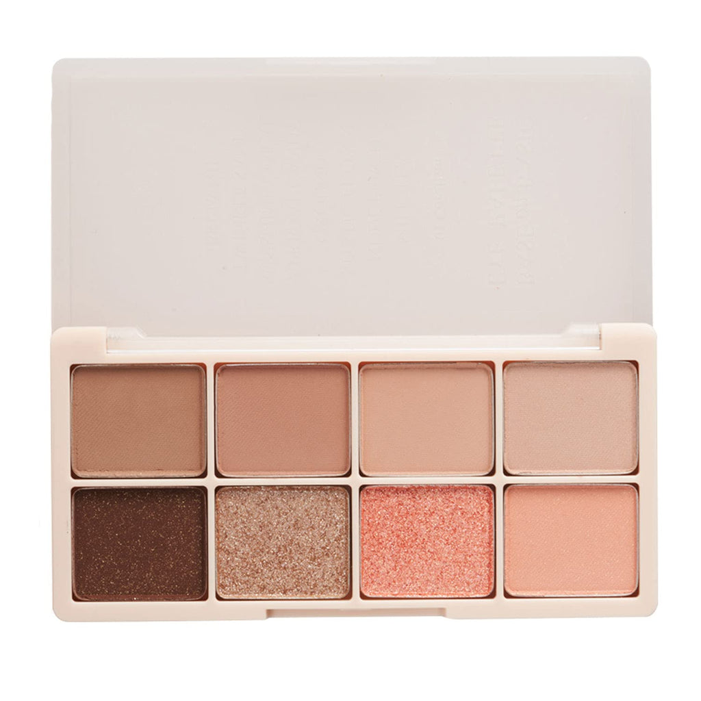 BOM Base on Basic Eye Palette 01Coralism Natural Basic Warm and Neutral Eyeshadow Palette 8 Colors