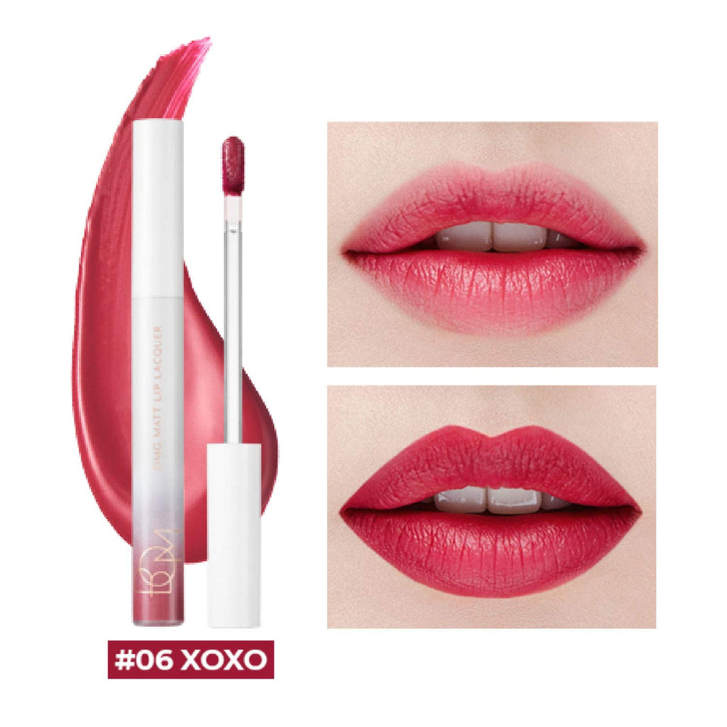 BOM OMG Matte Lip Lacquer Waterproof Long Wearing Coral Liquid Lipstick, Matte Finish, Full Coverage 0.14 oz