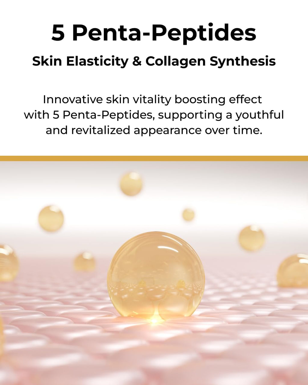 BOM Korean Skincare,Peptide Power Ampoule, anti-aging and finelines,dark spot fading,reduce dullness, Firming Serum to Improve Elasticity and Radiance,1.01 Fl Oz, Penta-Peptide with 24k Gold Thread and 99% Pure Gold to Boost Collagen