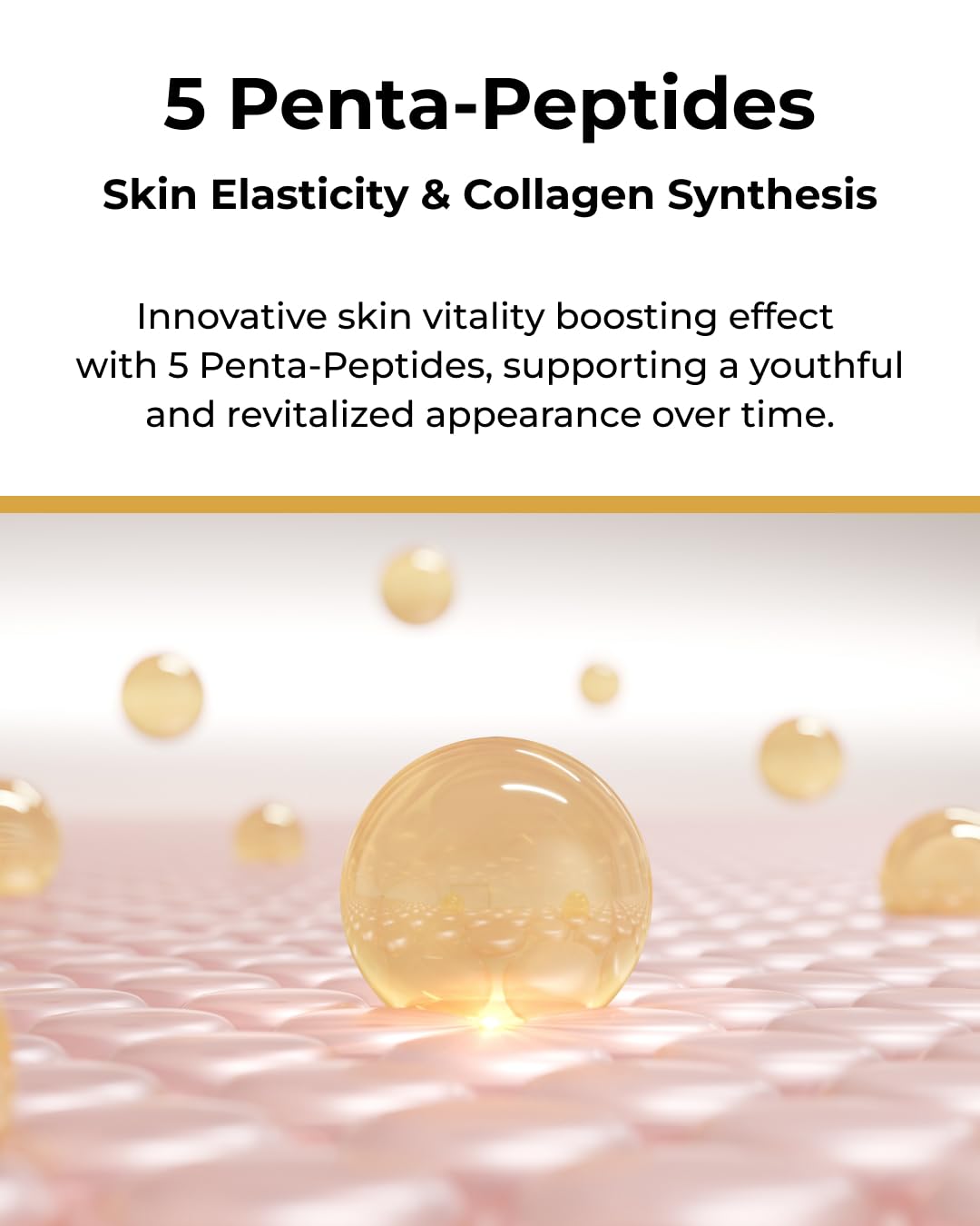 BOM Korean Skincare,Peptide Power Ampoule, anti-aging and finelines,dark spot fading,reduce dullness, Firming Serum to Improve Elasticity and Radiance,1.01 Fl Oz, Penta-Peptide with 24k Gold Thread and 99% Pure Gold to Boost Collagen