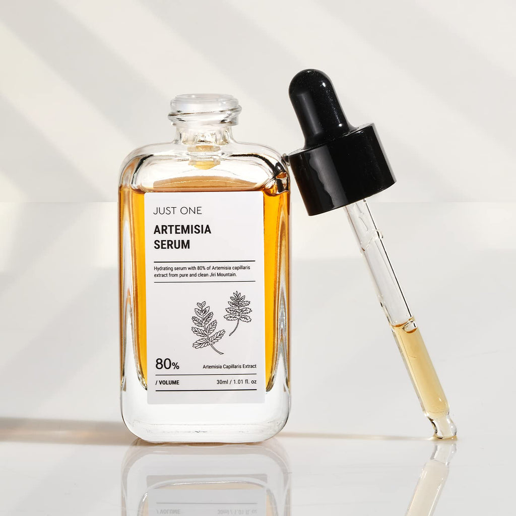 BOM COSMETICS Just One Artemisia Serum 1.01 Fl. Oz, 100% Pure Mugwort Extract, Soothing, Hydrating & Repairing Serum for Sensitive Skin, Korean Skincare