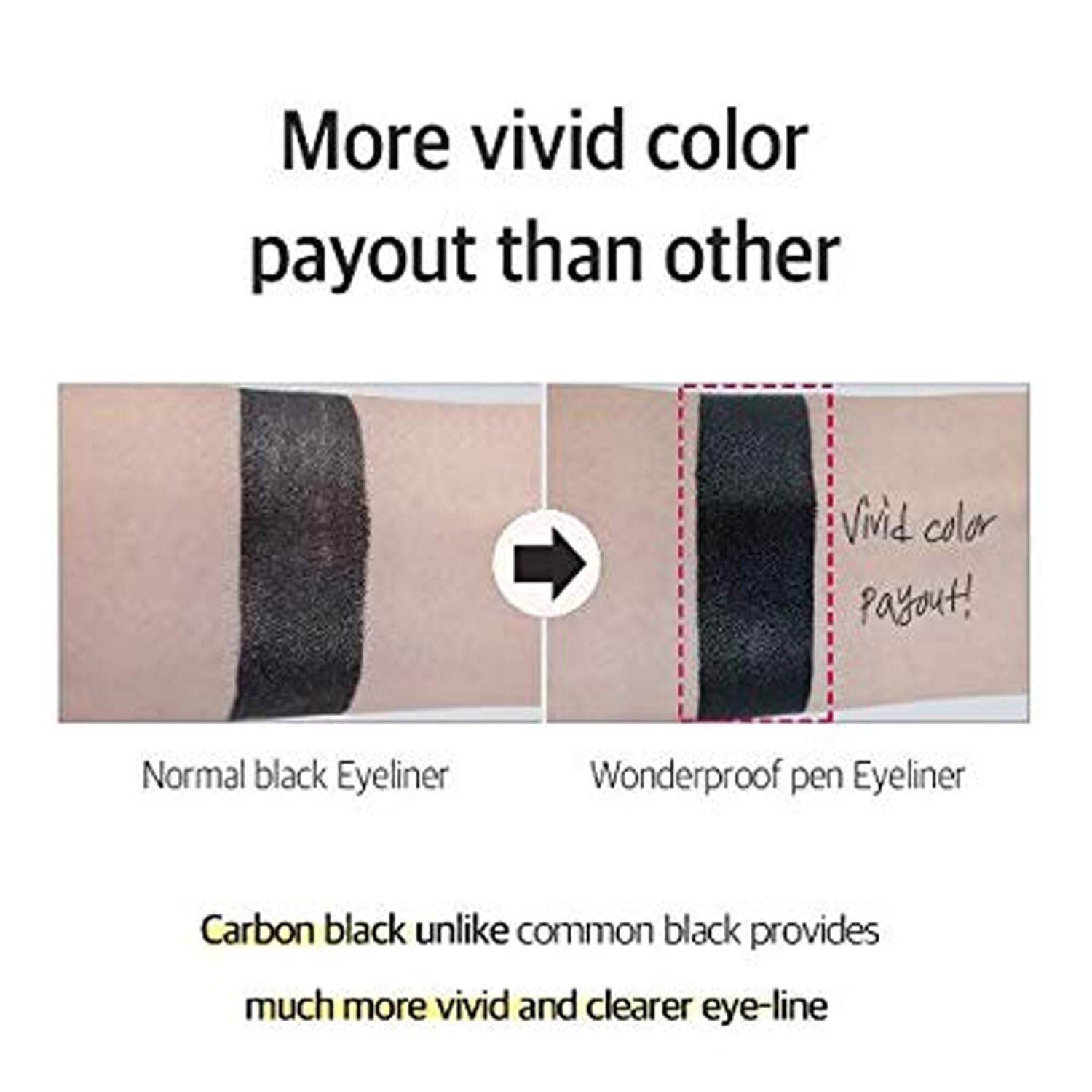 BOM Wonderproof Pen Eyeliner Waterproof Liquid Eyeliner Pen Long Lasting Easy & Quick Drying, Soft Brown