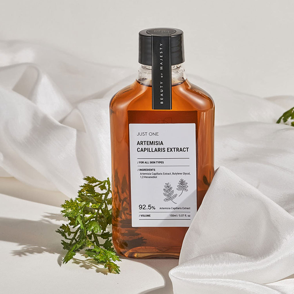 BOM Just One Artemisia Capillaris Extract 150ml 5.07 fl. oz. 92.5% Herbal Extract Vegan Facial Toner Alcohol Free for Face, Scalp