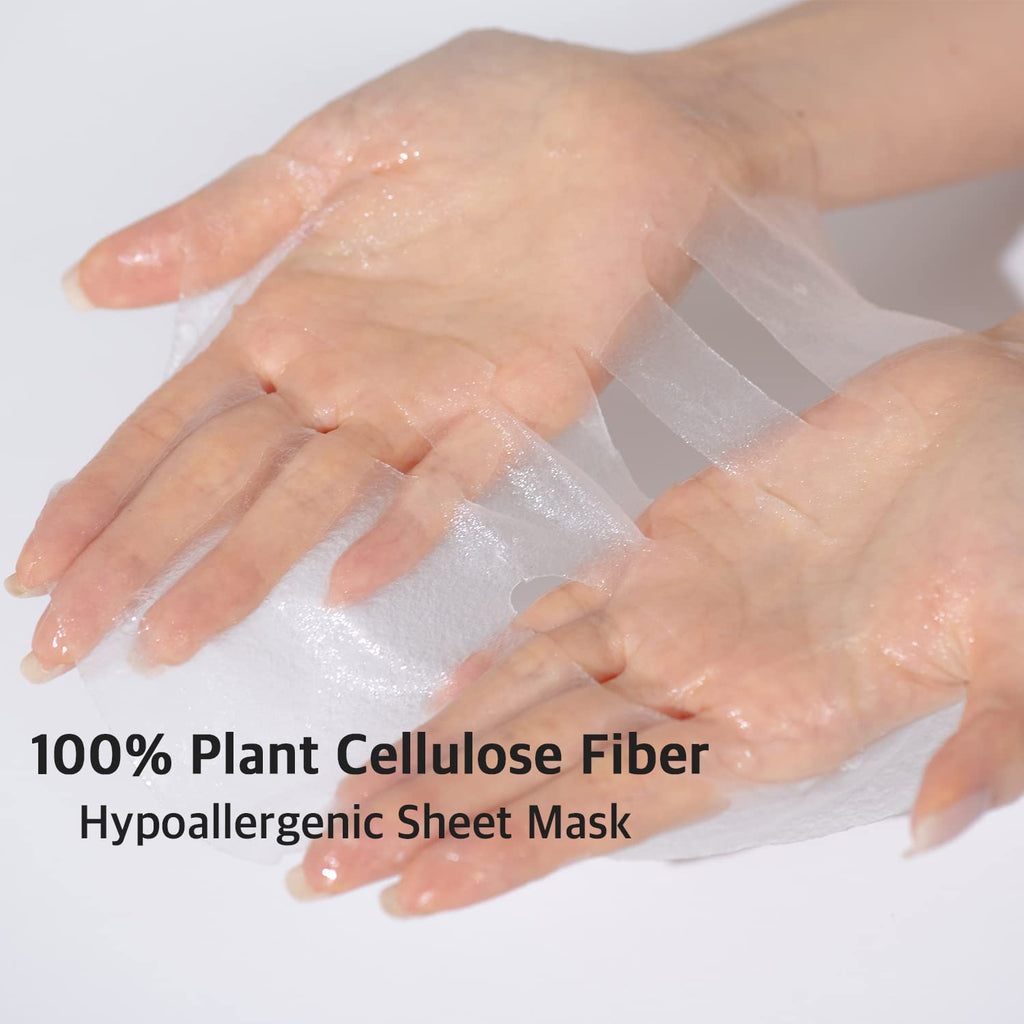 BOM  COSMETICS Honey & Milk Vitamin Mask 10ea 0.84 oz Deep Hydration, Sensitive Skin Friendly Hypoallergenic Sheet Mask With Honey & Milk Extract & 13 Vitamins, Korean Skincare Face Mask