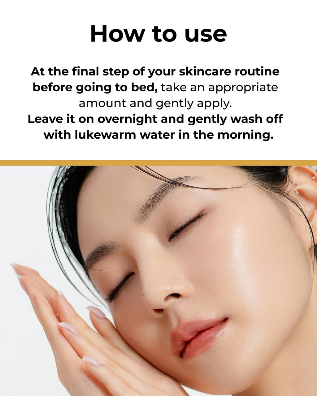 BOM COSMETICS Peptide Power Night Sleeping Mask 2.64 Fl Oz, High-Density Hydrating Overnight Facial Mask with Penta-Peptides and 99% Pure Gold for Skin Elasticity, Smooth Skin Texture, Korean Skincare