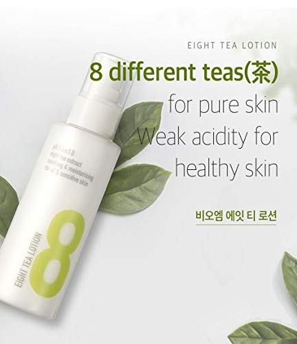 BOM Eight Tea Lotion Natural Face Moisturizer Tea Extract Complex Daily Face Lotion for Sensitive Skin 120mL / 4.05 fl.oz
